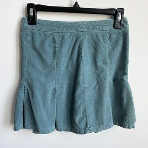 Teal Corduroy Skirt
